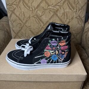 Vans Black Floral High-Top Sneakers